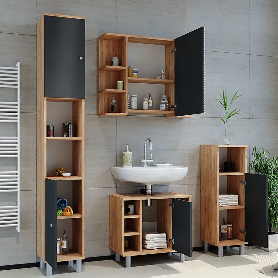 Vicco Ensemble de meubles de salle de bain Chêne 2 parties* Ensemble Meuble De Salle De Bains