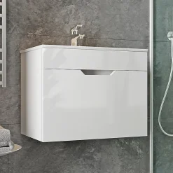 Vicco Ensemble meubles bain Blanc 2 pièces, armoire basse 60 cm