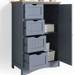 Vicco Meuble de rangement de salle de bain Gris 55x81cm* Armoire De Salle De Bains