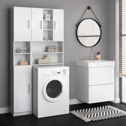 Vicco Meuble de rangement de salle de bain Blanc 32x190cm* Colonne De Salle De Bains
