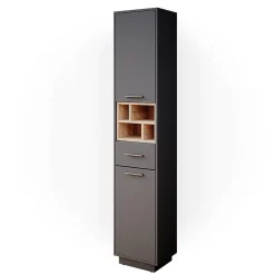 Vicco Meuble de rangement de salle de bain Anthracite 38x190cm