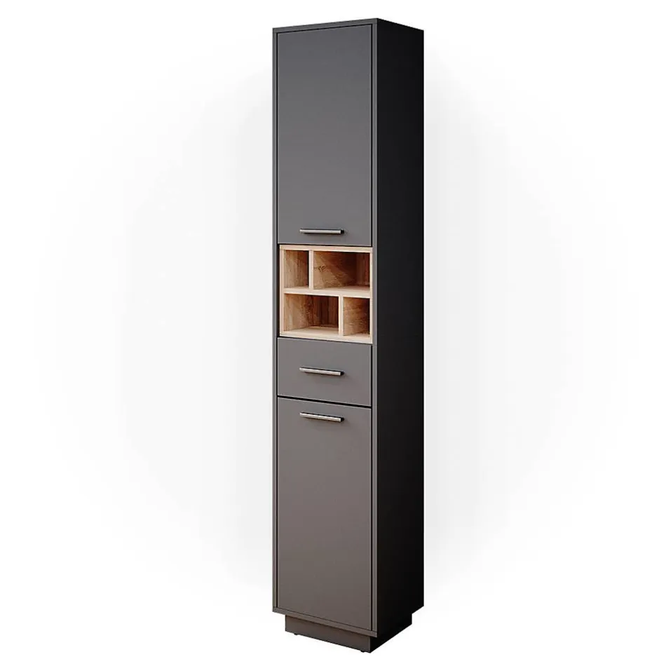 Vicco Meuble de rangement de salle de bain Anthracite 38x190cm