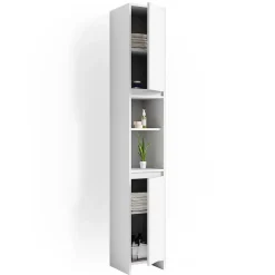 Vicco Meuble de rangement de salle de bain Blanc 30x190cm