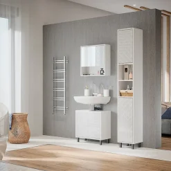 Vicco Meuble de rangement de salle de bain Blanc 30x190.3cm* Colonne De Salle De Bains