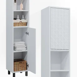 Vicco Meuble de rangement de salle de bain Blanc 30x190.3cm* Colonne De Salle De Bains