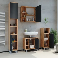 Vicco Meuble de rangement de salle de bain Chêne 30x190cm* Colonne De Salle De Bains