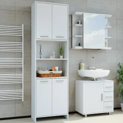 Vicco Meuble de rangement de salle de bain Blanc 56.1x190cm* Colonne De Salle De Bains