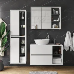 Vicco Meuble de rangement de salle de bain Blanc 50x170cm* Colonne De Salle De Bains