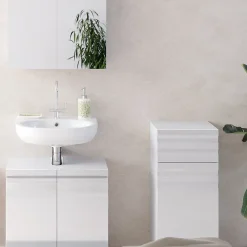 Vicco Meuble de rangement de salle de bain Blanc 36.4x79cm