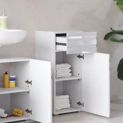 Vicco Meuble de rangement de salle de bain Blanc 36.4x79cm