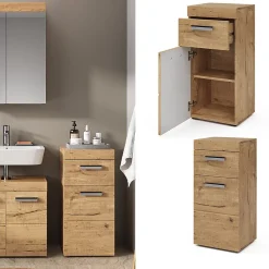 Vicco Meuble de rangement de salle de bain Chêne Wotan 37x79cm