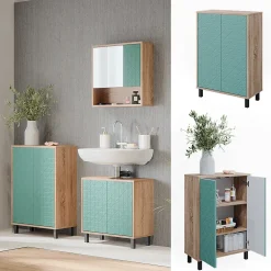 Vicco Meuble de rangement de salle de bain Vert menthe 56.2x83.2cm* Armoire De Salle De Bains