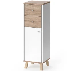 Vicco Meuble de rangement de salle de bain Blanc 30x95cm avec tiroirs* Armoire De Salle De Bains