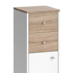 Vicco Meuble de rangement de salle de bain Blanc 30x95cm avec tiroirs* Armoire De Salle De Bains