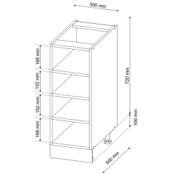 Vicco Meuble de rangement de salle de bain Blanc 30x82cm sans PT