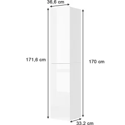 Vicco Meuble de rangement de salle de bain Blanc 36.6x171.6cm