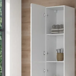 Vicco Meuble de rangement de salle de bain Blanc 36.6x171.6cm