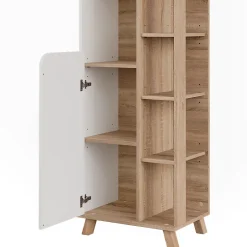 Vicco Meuble salle de bain Sonoma/blanc 50x175cm avec 2 portes* Colonne De Salle De Bains
