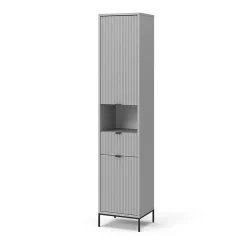 Vicco Meuble salle de bain Gris 40x190cm avec portes, et tiroir* Colonne De Salle De Bains
