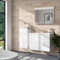 Vicco Meuble salle de bain Blanc 36.6x76.6cm avec tiroir et porte* Armoire De Salle De Bains