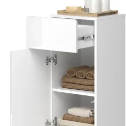 Vicco Meuble salle de bain Blanc 36.6x76.6cm avec tiroir et porte* Armoire De Salle De Bains