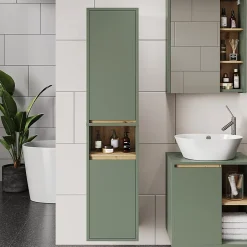 Vicco Meuble salle de bain Vert/Artisan 38x170cm avec 2 portes