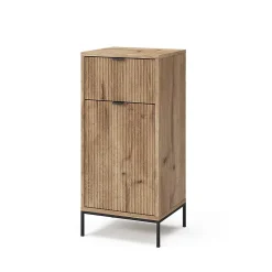 Vicco Meuble salle de bain Chêne Viking 40x87cm avec porte et tiroir* Armoire De Salle De Bains