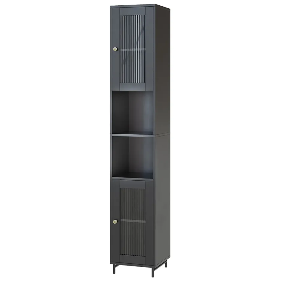 Vicco Meuble salle de bain Gris 30x171.5cm* Colonne De Salle De Bains