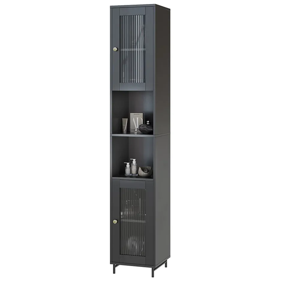 Vicco Meuble salle de bain Gris 30x171.5cm* Colonne De Salle De Bains