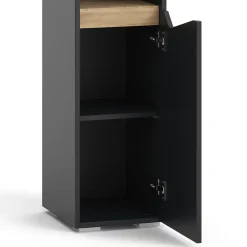 Vicco Meuble salle de bain Anthracite 30x180cm avec portes, et compartiments ouverts* Colonne De Salle De Bains