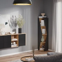 Vicco Meuble salle de bain Anthracite 31.6x70.5cm avec 3 étagères* Colonne De Salle De Bains