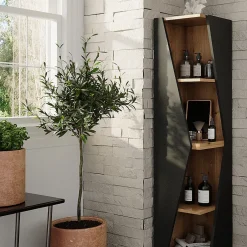 Vicco Meuble salle de bain Anthracite 31.6x70.5cm avec 3 étagères* Colonne De Salle De Bains