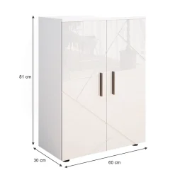 Vicco Meuble salle de bain Blanc Haute brillance 60x81cm* Armoire De Salle De Bains