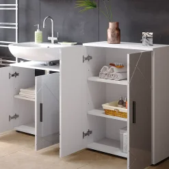 Vicco Meuble salle de bain Blanc Haute brillance 60x81cm* Armoire De Salle De Bains