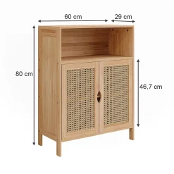 Vicco Meuble salle de bain Bambou 60x80cm* Armoire De Salle De Bains