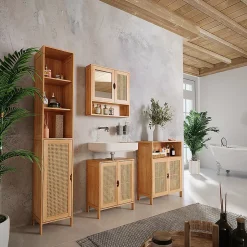 Vicco Meuble salle de bain Bambou 60x80cm* Armoire De Salle De Bains