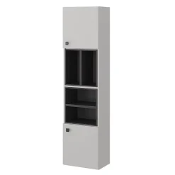 Vicco Meuble salle de bain Gris 37.5x150cm avec porte et compartiments ouverts* Colonne De Salle De Bains