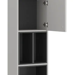 Vicco Meuble salle de bain Gris 37.5x150cm avec porte et compartiments ouverts* Colonne De Salle De Bains