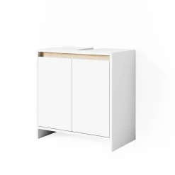 Vicco Meuble sous vasque simple Blanc/Sonoma 58x60cm