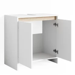 Vicco Meuble sous vasque simple Blanc/Sonoma 58x60cm