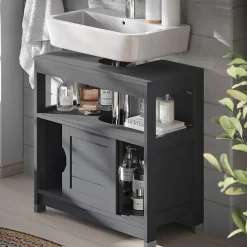 Vicco Meuble vasque simple Gris 60x60cm* Meuble Vasque