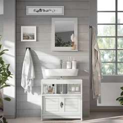 Vicco Meubles bain Blanc 2 pièces