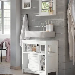 Vicco Meubles bain Blanc 2 pièces
