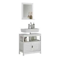 Vicco Meubles bain Blanc 2 pièces