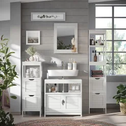 Vicco Meubles bain Blanc 2 pièces