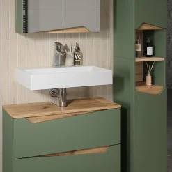 Vicco Meubles bain Vert/Artisan 3 parties avec meuble haut* Ensemble Meuble De Salle De Bains