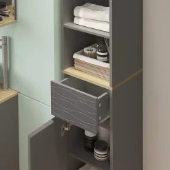 Vicco Meubles de salle de bain Anthracite 30x151.5cm avec tiroir* Colonne De Salle De Bains