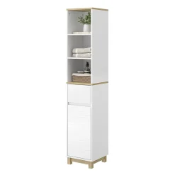 Vicco Meubles de salle de bain Blanc 30x151cm avec tiroirs