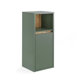 Vicco Midischrank Vert/Artisan 33x80cm avec porte et étagère ouverte