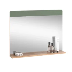 Vicco Miroir de salle de bain Force dor Chêne/Vert 80.1x62cm avec abonnement* Armoire De Toilette